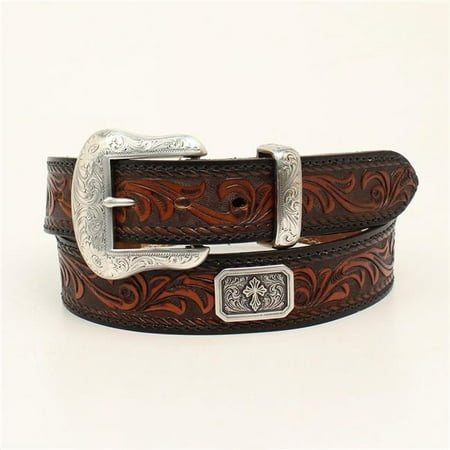 Nocona Mens Scaloped Rectangle Steer Buckle